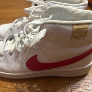 Nike Kids White and Pink Sneakers